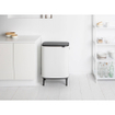 Brabantia Bo Touch Bin Hi Afvalemmer - 2x30 liter - 2 kunststof binnenemmers - wit SW1117305