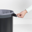 Brabantia Panier à linge 60L Couvercle Liège Noir mat SW277573