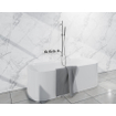 Fortifura Nebbio Badcombinatie-set - thermostaatkraan - glijstang met geïntegreerde wandaansluitbocht - metalen doucheslang - staaf handdouche - uitloop - geborsteld RVS PVD (RVS) SW1238087