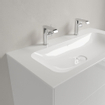 Villeroy & Boch Finion lavabo à poser sur meuble - avec 2 trous de robinet 100x50cm - ceramic+ sans trop-plein blanc SW106524