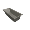 Xenz Kristal Ligbad - 170x75x48 - afvoer Midden - acryl - cement SW378458