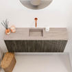Mondiaz JOYA-DLUX 100cm toiletmeubel - kleur Shadow - Wastafel FAYE positie Midden Zonder kraangat kleur Saba. SW1425125