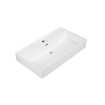 Saniclass Legend Meuble lavabo - 60.5x47x12cm - trop-plein - 1 lavabo - 1 trou de robinet - céramique - blanc brillant SW1382541