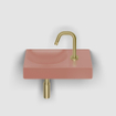 Clou Vale lave-mains 38 cm avec trou de robinet à droite rose mat céramique SW809545