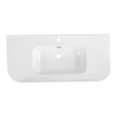 Saniclass Terra Lavabo plan de toilette - 81x46x2cm - angles arrondis - 1 vasque - 1 trou de robinet - blanc brillant SW1418355