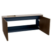 Mondiaz JOYA-DLUX 111.6cm toiletmeubel - ronding rechts kleur Walnut - Wastafel FAYE positie Links 1 kraangat kleur Arena. SW1424366