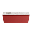 MONDIAZ TURE-DLUX Meuble toilette - 120cm - Fire - EDEN - vasque Glace - position gauche - 1 trou de robinet SW1103290