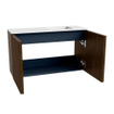 Mondiaz JOYA 70cm toiletmeubel - kleur Walnut - Wastafel FAYE positie Rechts Zonder kraangat kleur Talc. SW1421284
