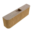 Mondiaz JOYA-DLUX 123.2cm toiletmeubel - ronding links en rechts kleur Oak - Wastafel FAYE positie Midden Zonder kraangat kleur Saba. SW1424251