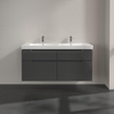 Villeroy & Boch Subway 2.0 meuble sous-lavabo - 128,7x59x44,9cm - Glossy grey SW118762