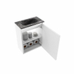 MONDIAZ TURE-DLUX Meuble de toilettes 40 cm Talc. Lavabo EDEN Lava position milieu. Sans trou de robinet. SW1103597