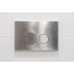 QeramiQ Luma Ensemble WC-douche - réservoir encastré Geberit UP320 - avec châssis Burda - sèche-cheveux - douchette féminine - plaque de commande en inox - boutons ronds - blanc brillant SW1472009