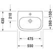 Duravit D Code Med lavabo 55x43cm avec trou de robinet sans trop-plein blanc 0295816