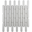 The Mosaic Factory Sevilla mozaïektegel - 30x30cm - wand en vloertegel - Ovaal - Porselein White Mat SW716260