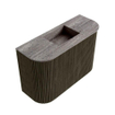 Mondiaz JOYA-DLUX Meuble de salle de bains 63.2cm - arrondis gauche et droite couleur Shadow - Vasque FAYE position Milieu Sans trou de robinet couleur Oza SW1425084