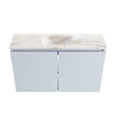 MONDIAZ TURE-DLUX Meuble toilette - 80cm - Clay - EDEN - vasque Frappe - position centrale - sans trou de robinet SW1102717