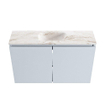 MONDIAZ TURE-DLUX Meuble WC 80 cm Clay. EDEN lavabo Frappe position milieu. Sans trou de robinet. SW1102717