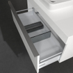 Villeroy & Boch Venticello wastafelonderbouwkast met 1 lade voor opzetwastafel links 95.7x50.2x43.6cm glans wit 1025483