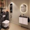 MONDIAZ TURE-DLUX Meuble toilette - 60cm - Rosee - EDEN - vasque Lava - position droite - sans trou de robinet SW1104007
