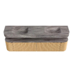 MONDIAZ THOR-DLUX 200cm meuble de salle de bains arrondi gauche + droite couleur Oak avec 2 tiroirs et 2 portes. Vasque suspendue CLOUD Double sans trou de robinet couleur Oza. SW1467189