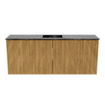 Mondiaz JOYA-DLUX 100cm meuble de toilette - couleur Oak - Vasque FAYE position Milieu Sans trou de robinet couleur Lava. SW1422045
