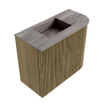 Mondiaz JOYA-DLUX Meuble de salle de bains - 51,6cm - arrondi droit couleur Dusk - Vasque FAYE position gauche Sans trou de robinet couleur Oza SW1425998