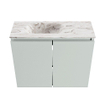 MONDIAZ TURE-DLUX Meuble de toilettes 60 cm Greey. Lavabo EDEN Glace position gauche. Avec 1 trou de robinet. SW1103397