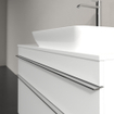 Villeroy & Boch Venticello Meuble sous lavabo 95.7x50.2x60.6cm avec 2 tiroirs pour lavabo à poser droite blanc brillant 1025486