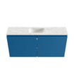 MONDIAZ TURE-DLUX Meuble toilette - 100cm - Jeans - EDEN - vasque Ostra - position centrale - 1 trou de robinet SW1104918