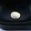 Fugaflow Efficiente Pietra Ensemble lave-mains - 40x21,5x12cm - droite - lisse - demi-rond - 1 trou de robinet - céramique - robinet de lave-mains laiton brossé - bonde - siphon abaissé - noir mat SW1442371