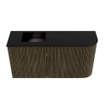 Mondiaz JOYA 81.6cm meuble de salle de bains - arrondi droit couleur Shadow - Vasque FAYE position Gauche Sans trou de robinet couleur Urban. SW1421512