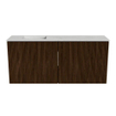 Mondiaz JOYA-DLUX 90cm meuble de salle de bains - couleur Walnut - Vasque FAYE position Gauche Sans trou de robinet couleur Opalo. SW1422525