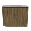 Mondiaz JOYA-DLUX Meuble de salle de bains 51.6cm - arrondi gauche couleur Dusk - Vasque FAYE position Droite 1 trou de robinet couleur Sombra. SW1426151