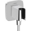 Hansgrohe DuoTurn Q Douche pluie - partie encastrable - robinet thermostatique - pommeau - bras de douche - douchette stick avec support - barre avec curseur - flexible - Chrome SW1206681