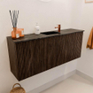 Mondiaz JOYA-DLUX 100cm meuble de salle de bains - couleur Walnut - Vasque FAYE position Milieu 1 trou de robinet couleur Lava. SW1422449