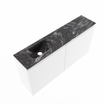 MONDIAZ TURE-DLUX Meuble de WC 100 cm Talc. Lavabo EDEN Lava position gauche. Avec 1 trou de robinet. SW1103661