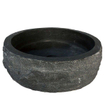 Wiesbaden Raw vasque à poser ronde martelée 40x12 cm pierre dure adoucie SW110884