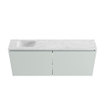 MONDIAZ TURE-DLUX Meuble toilette - 120cm - Greey - EDEN - vasque Opalo - position gauche - sans trou de robinet SW1104355