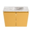 MONDIAZ TURE-DLUX Meuble toilette - 60cm - Ocher - EDEN - vasque Glace - position droite - sans trou de robinet SW1103415