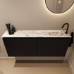 MONDIAZ TURE-DLUX Meuble toilette - 120cm - Urban - EDEN - vasque Glace - position droite - 1 trou de robinet SW1103140