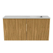 Mondiaz JOYA-DLUX 80cm toiletmeubel - kleur Oak - Wastafel FAYE positie Rechts 1 kraangat kleur Opalo. SW1422118