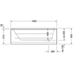 Duravit D Code bad acryl rechthoekig 160x70x40cm wit 0297511