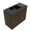 Mondiaz JOYA-DLUX 50cm meuble de toilette - couleur Shadow - Vasque FAYE position Gauche 1 trou de robinet couleur Lava. SW1422807