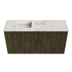 Mondiaz JOYA-DLUX 80cm toiletmeubel - kleur Shadow - Wastafel FAYE positie Links Zonder kraangat kleur Frappe. SW1422712