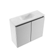 MONDIAZ TURE-DLUX Meuble WC 60cm Plata. EDEN lavabo Opalo position milieu. Sans trou de robinet. SW1104481
