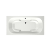 Xenz Tanga Duobad - 180x90x51 - afvoer Midden - acryl - wit mat SW103392