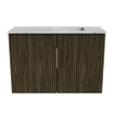 Mondiaz JOYA-DLUX 60cm toiletmeubel - kleur Shadow - Wastafel FAYE positie Rechts 1 kraangat kleur Glace. SW1422767
