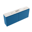 MONDIAZ TURE-DLUX Meuble toilette - 120cm - Jeans - EDEN - vasque Frappe - position centrale - sans trou de robinet SW1102831