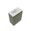 MONDIAZ TURE-DLUX Meuble toilette - 40cm - Army - EDEN - vasque Opalo - position gauche - sans trou de robinet SW1104208