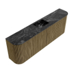 Mondiaz JOYA-DLUX 123.2cm toiletmeubel - ronding links en rechts kleur Dusk - Wastafel FAYE positie Midden Zonder kraangat kleur Lava. SW1423289